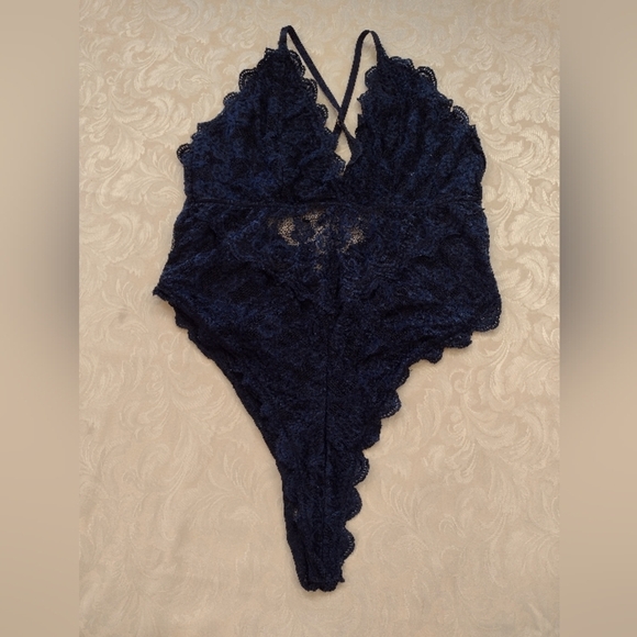 Navy Blue One Piece Body Suit Lingerie - Picture 1 of 4